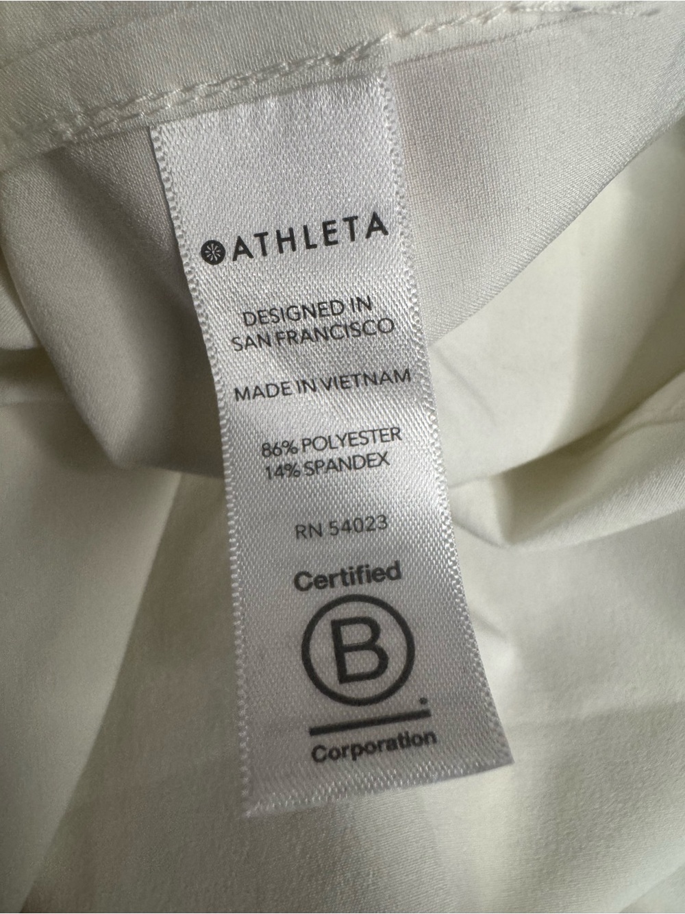 Athleta White Rounded Hem Athletic Tank - Picture 7 of 8